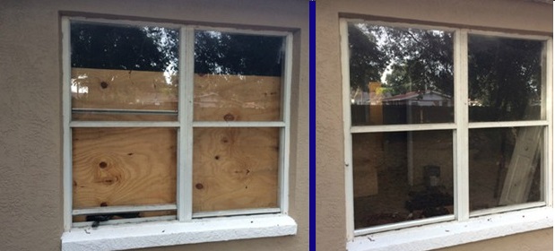 Fermeture provisoire vitrine 