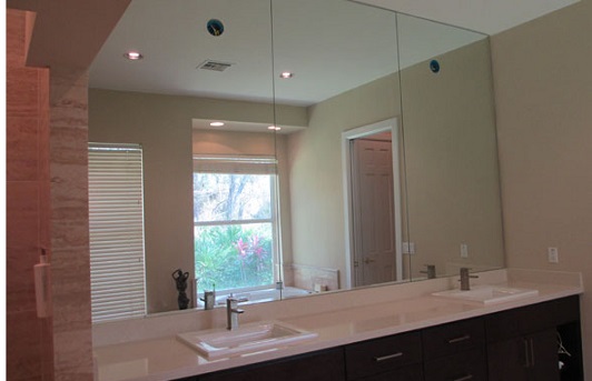 Installation miroir sur mesure 